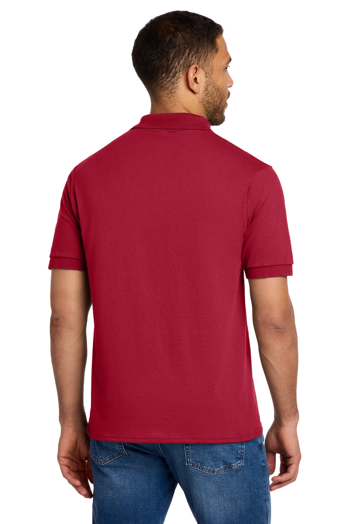Custom Embroidered Port & Co Polos in Red