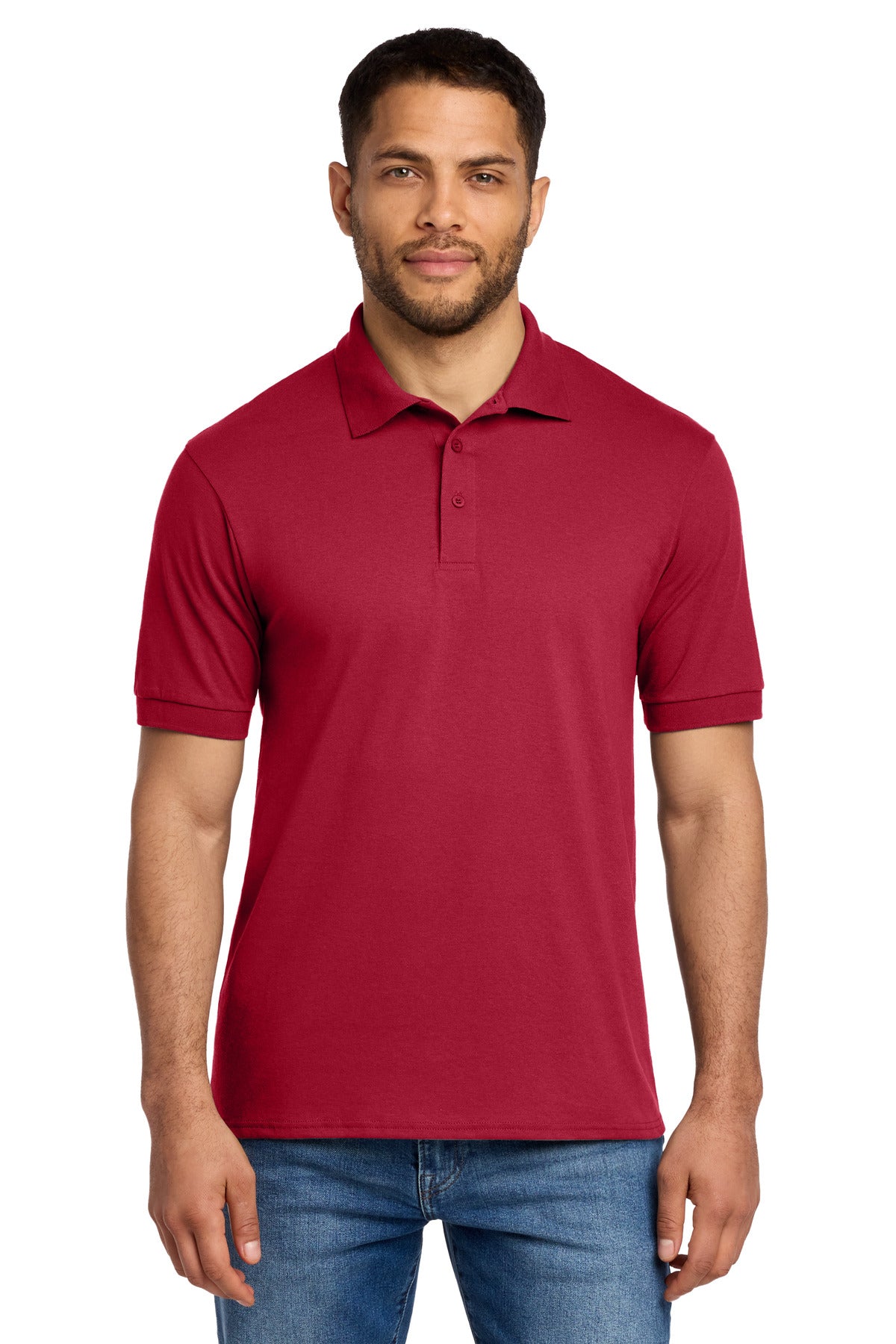 Custom Embroidered Port & Co Polos/Knits in Red