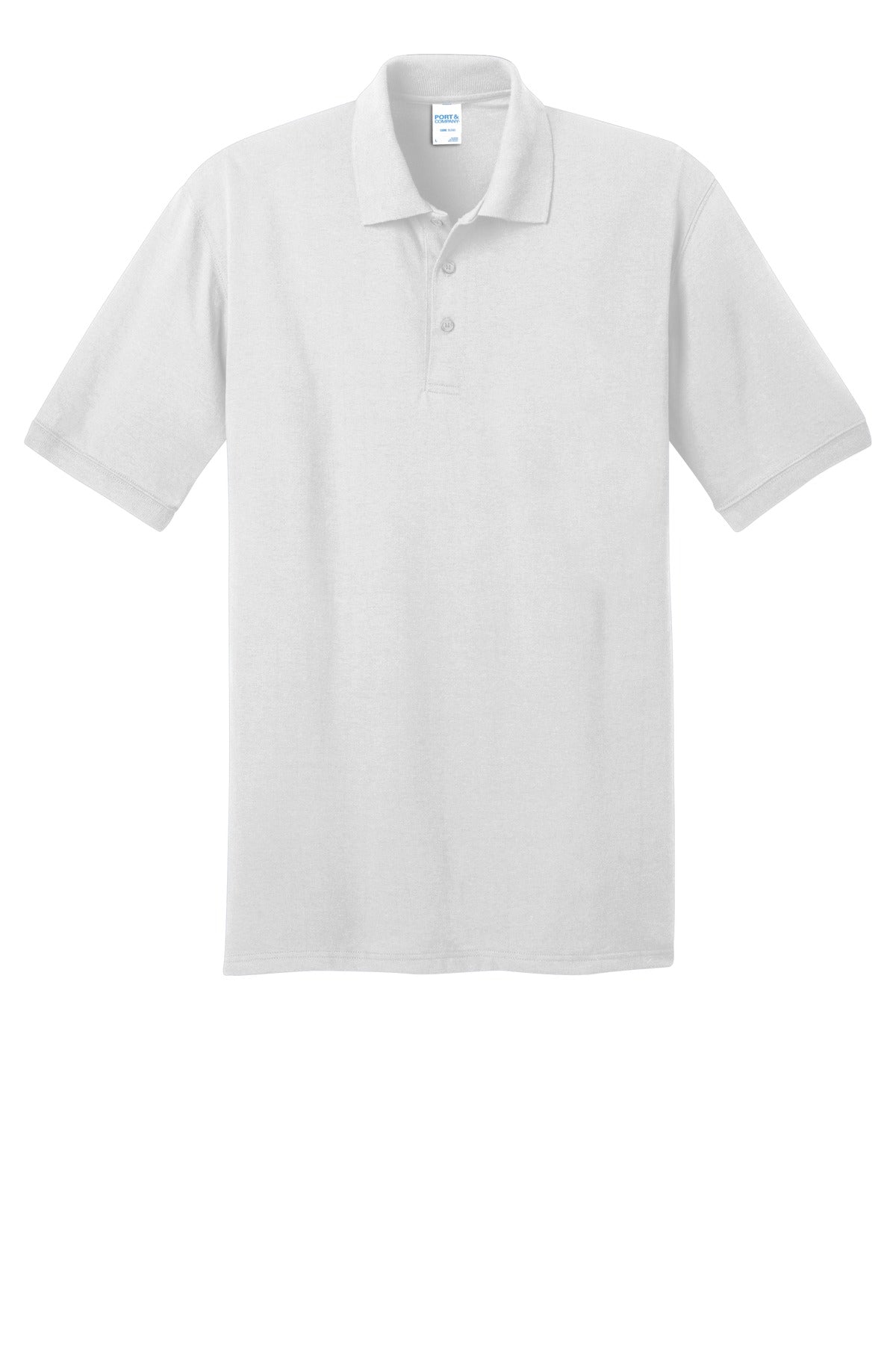 Custom Embroidered Port & Co Polos in White
