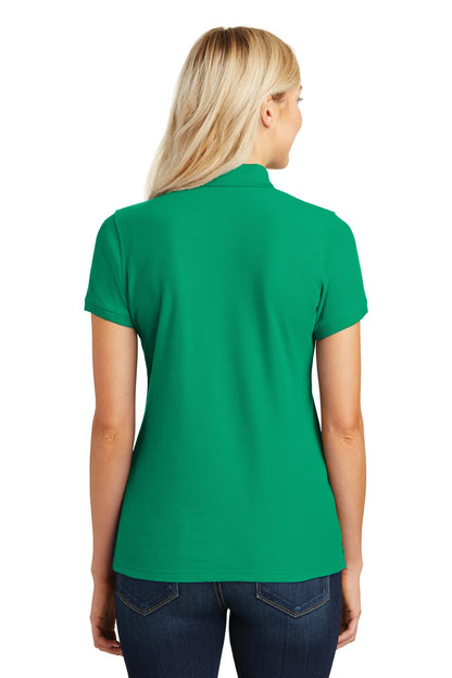 Custom Embroidered Port Authority Women's Core Classic Pique Polo. L100,Bright Kelly Green