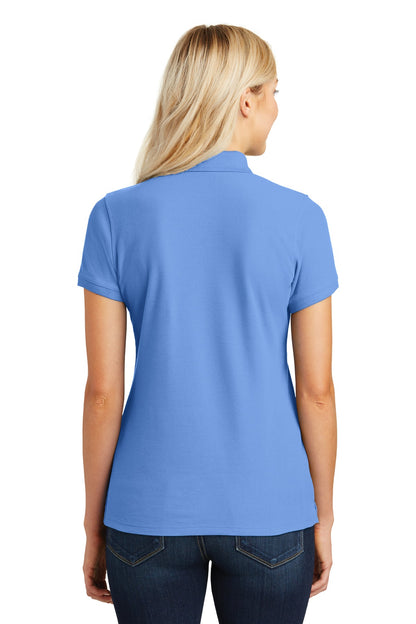 Custom Embroidered Port Authority Women's Core Classic Pique Polo. L100,Carolina Blue