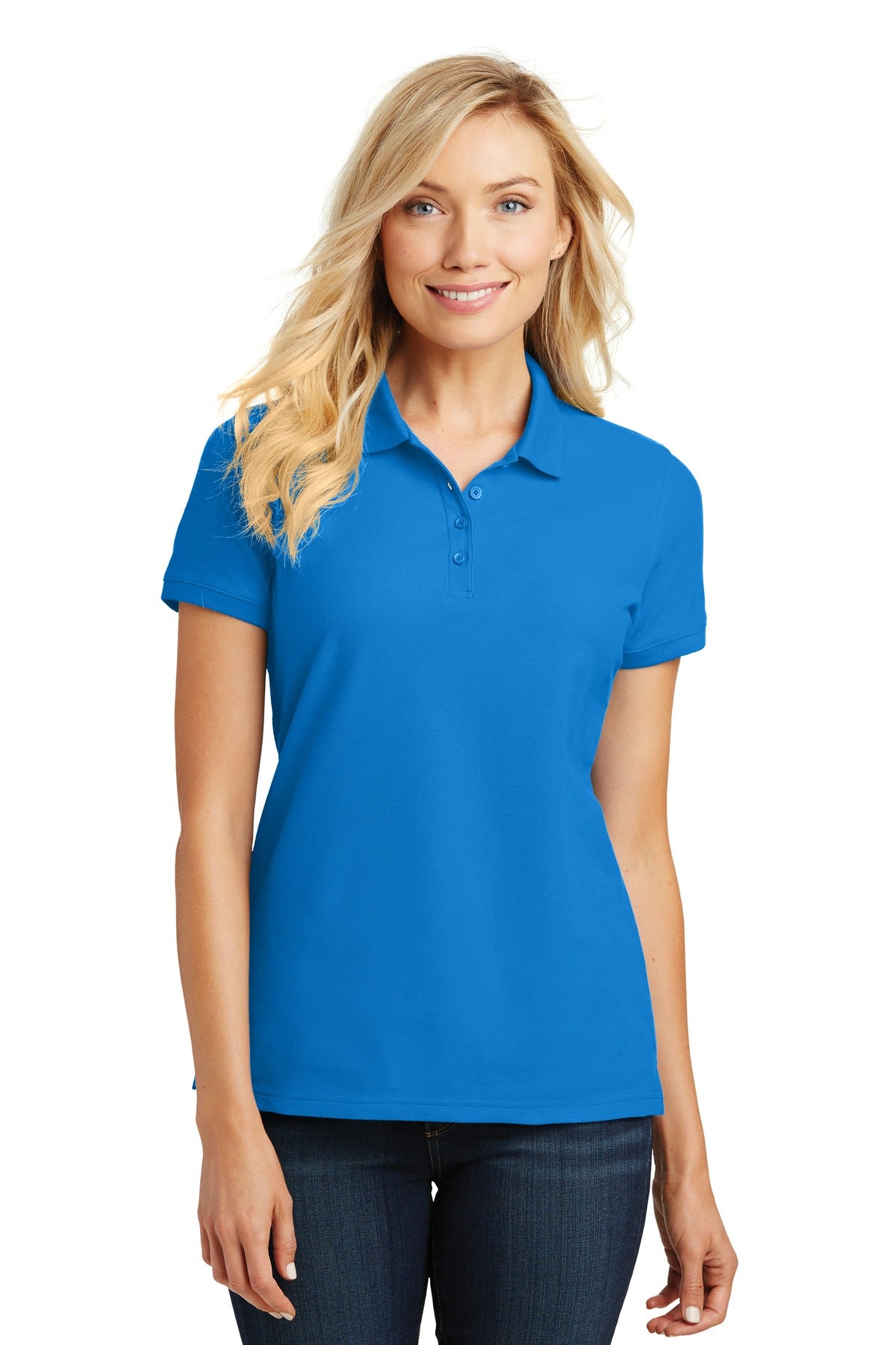Custom Embroidered Port Authority Polos/Knits in Coastal Blue