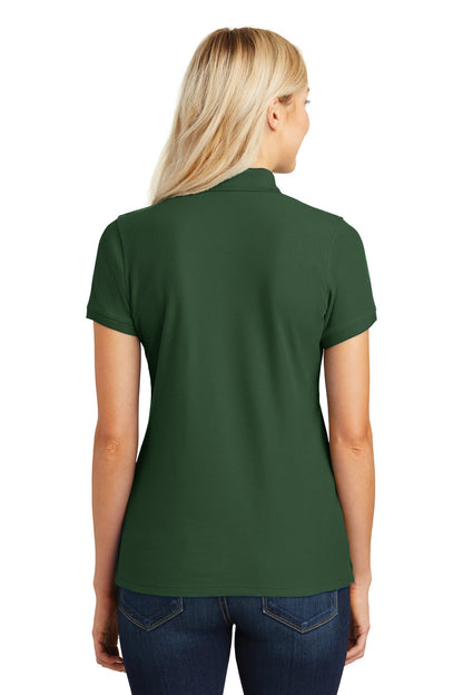 Custom Embroidered Port Authority Women's Core Classic Pique Polo. L100,Deep Forest Green