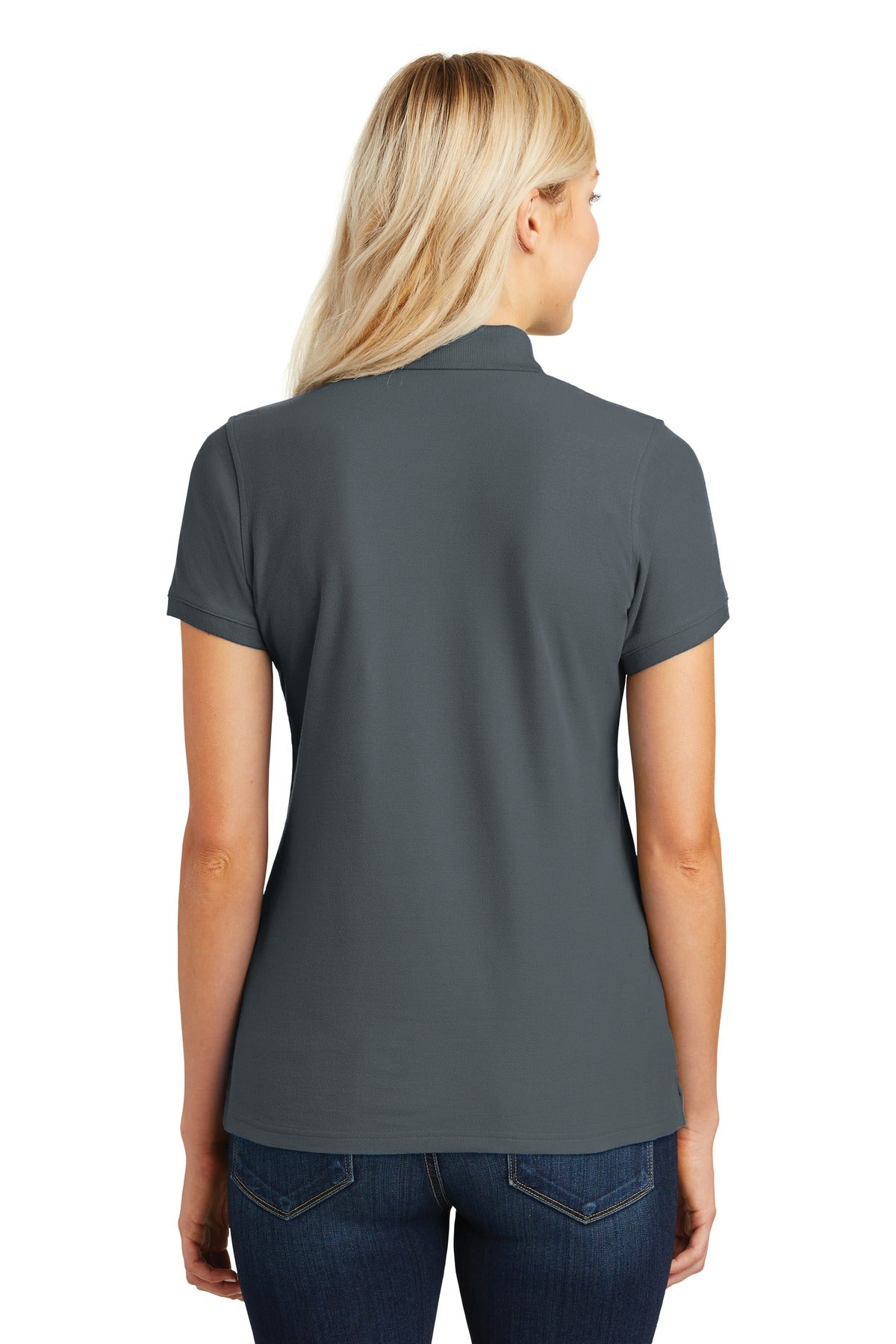Custom Embroidered Port Authority Women's Core Classic Pique Polo. L100,Graphite