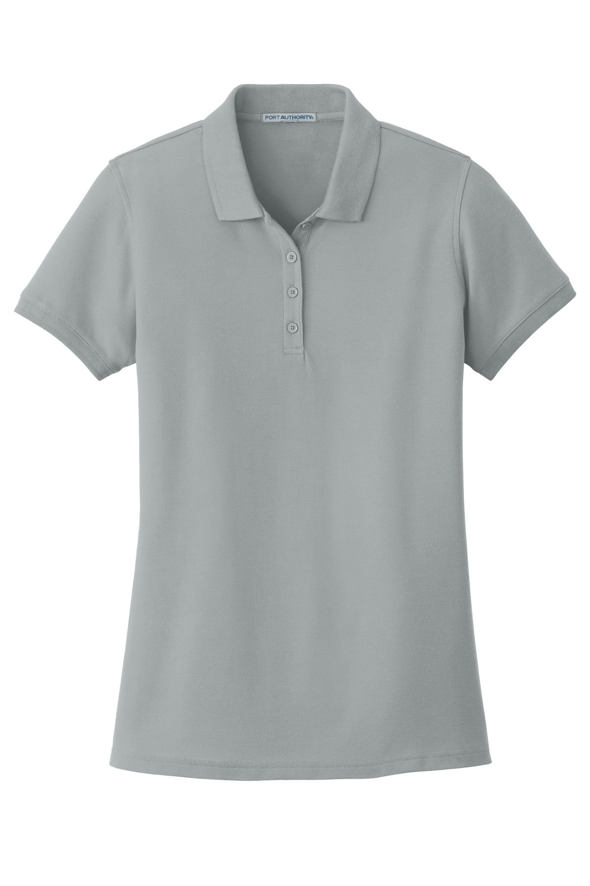 Custom Embroidered Port Authority Polos/Knits in Gusty Grey