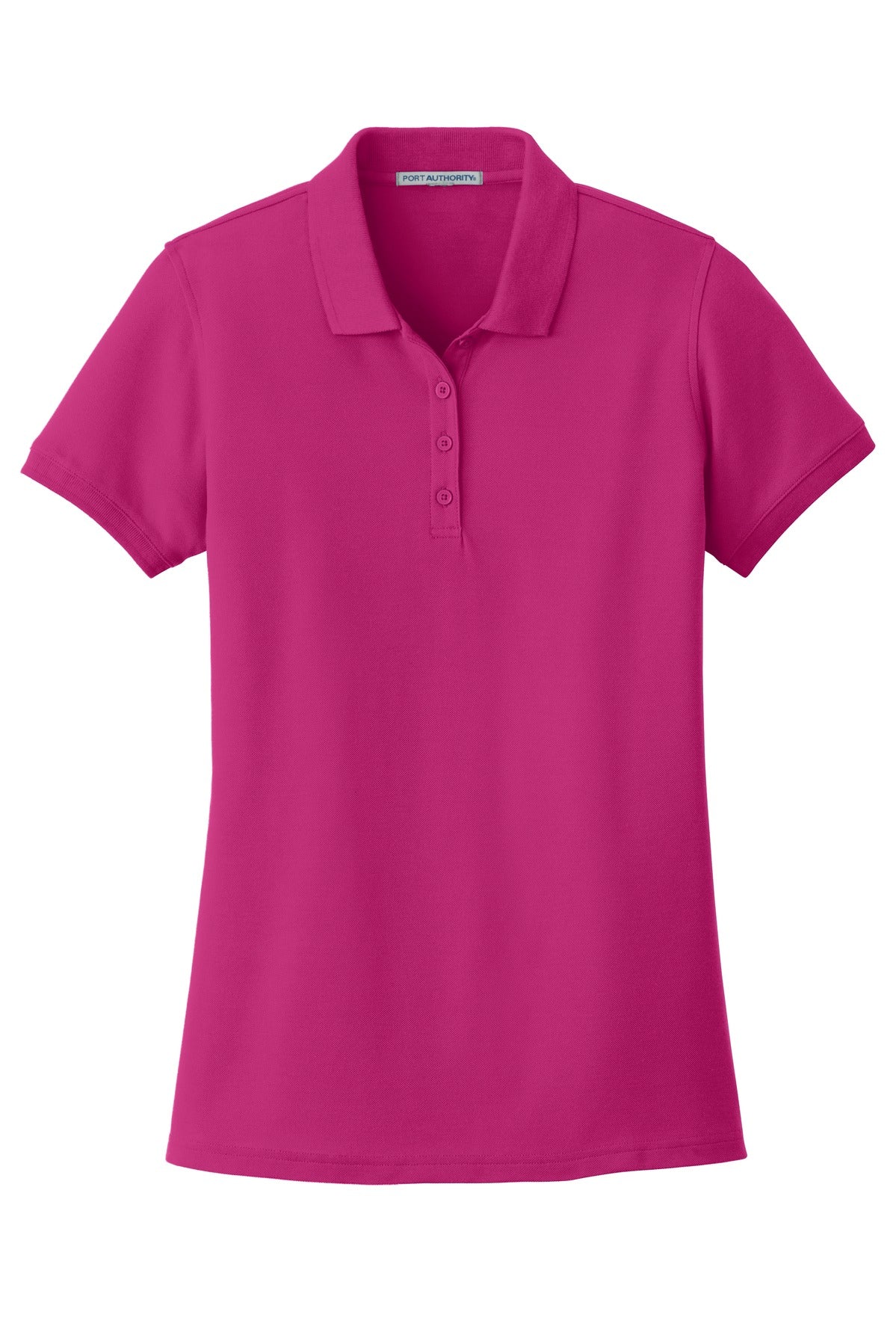 Custom Embroidered Port Authority Polos/Knits in Pink Azalea