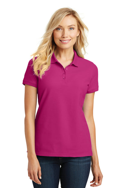 Custom Embroidered Port Authority Polos/Knits in Pink Azalea