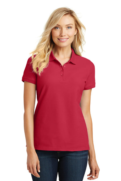 Port Authority Women's Core Classic Pique Polo. L100 Rich Red