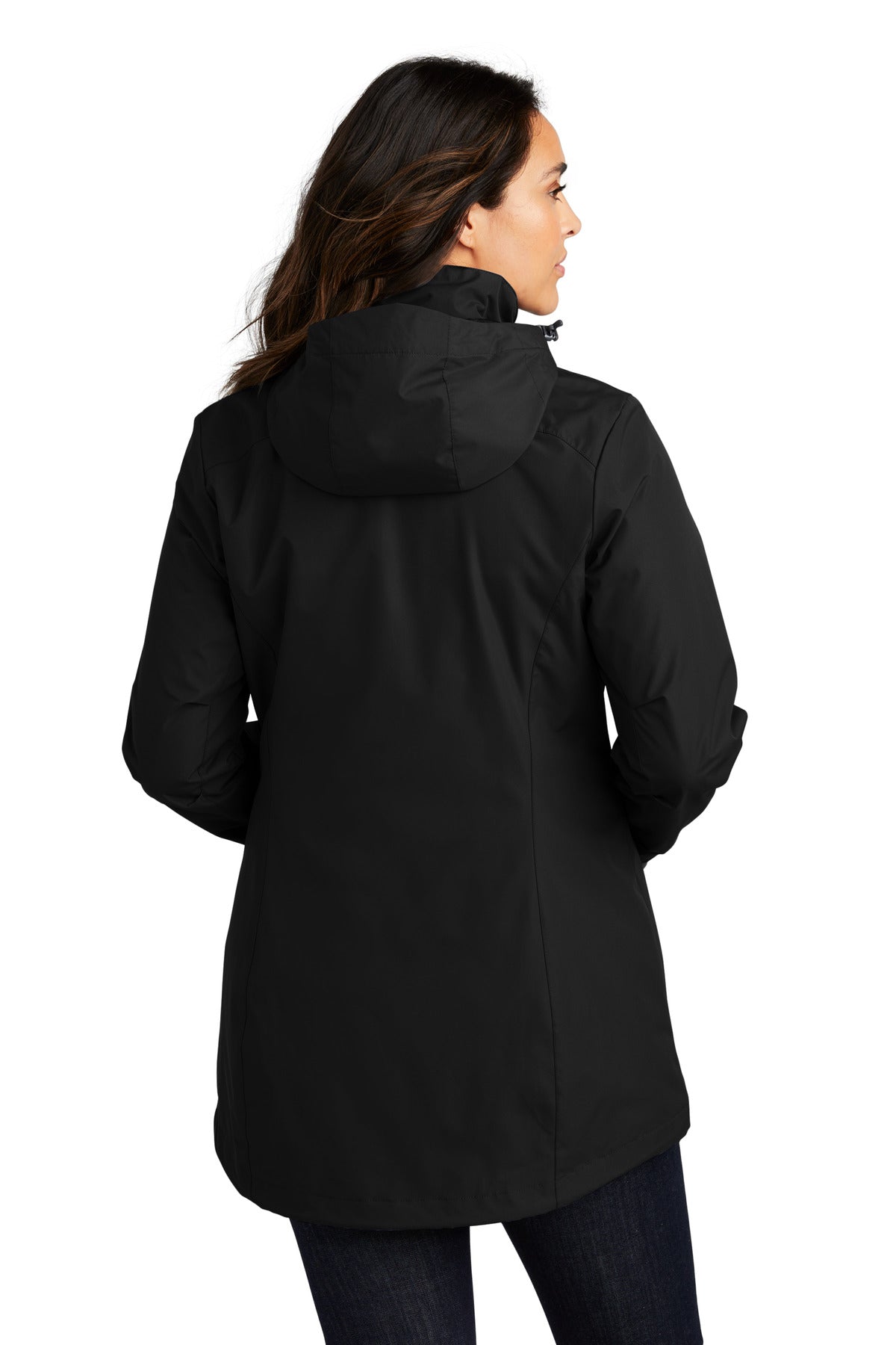 Custom Embroidered Port Authority Women's All-Weather 3-in-1 Jacket L123,Black