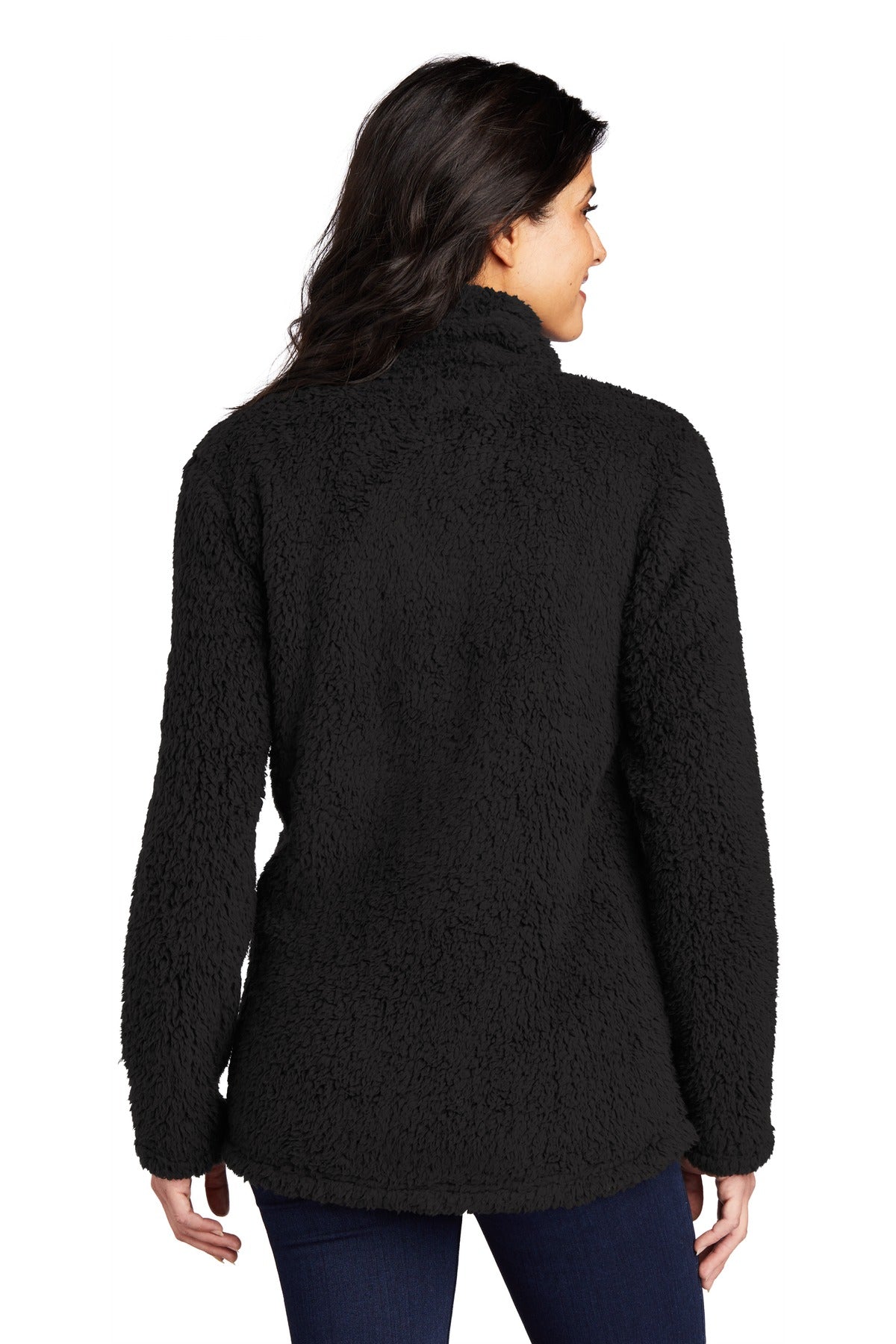 Custom Embroidered Port Authority Women's Cozy 1/4-Zip Fleece L130,Black