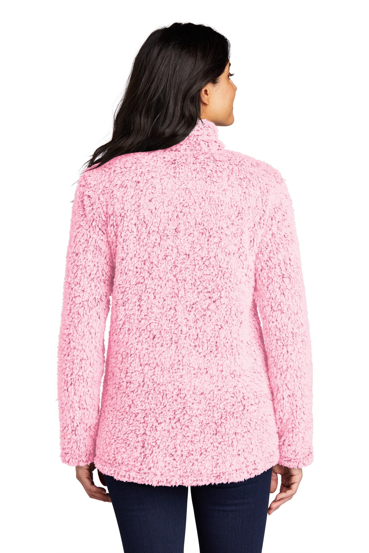 Custom Embroidered Port Authority Women's Cozy 1/4-Zip Fleece L130,Pop Raspberry Heather