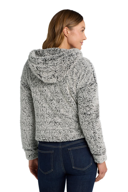 Custom Embroidered Port Authority  Women's Cozy Fleece Hoodie. L132,Grey Heather