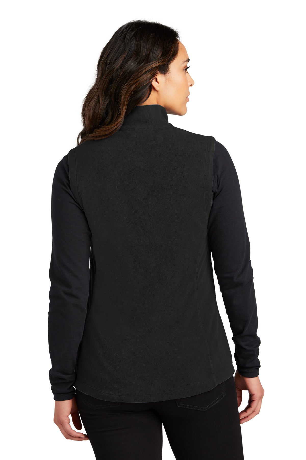 Custom Embroidered Port Authority Women's Accord Microfleece Vest L152,Black