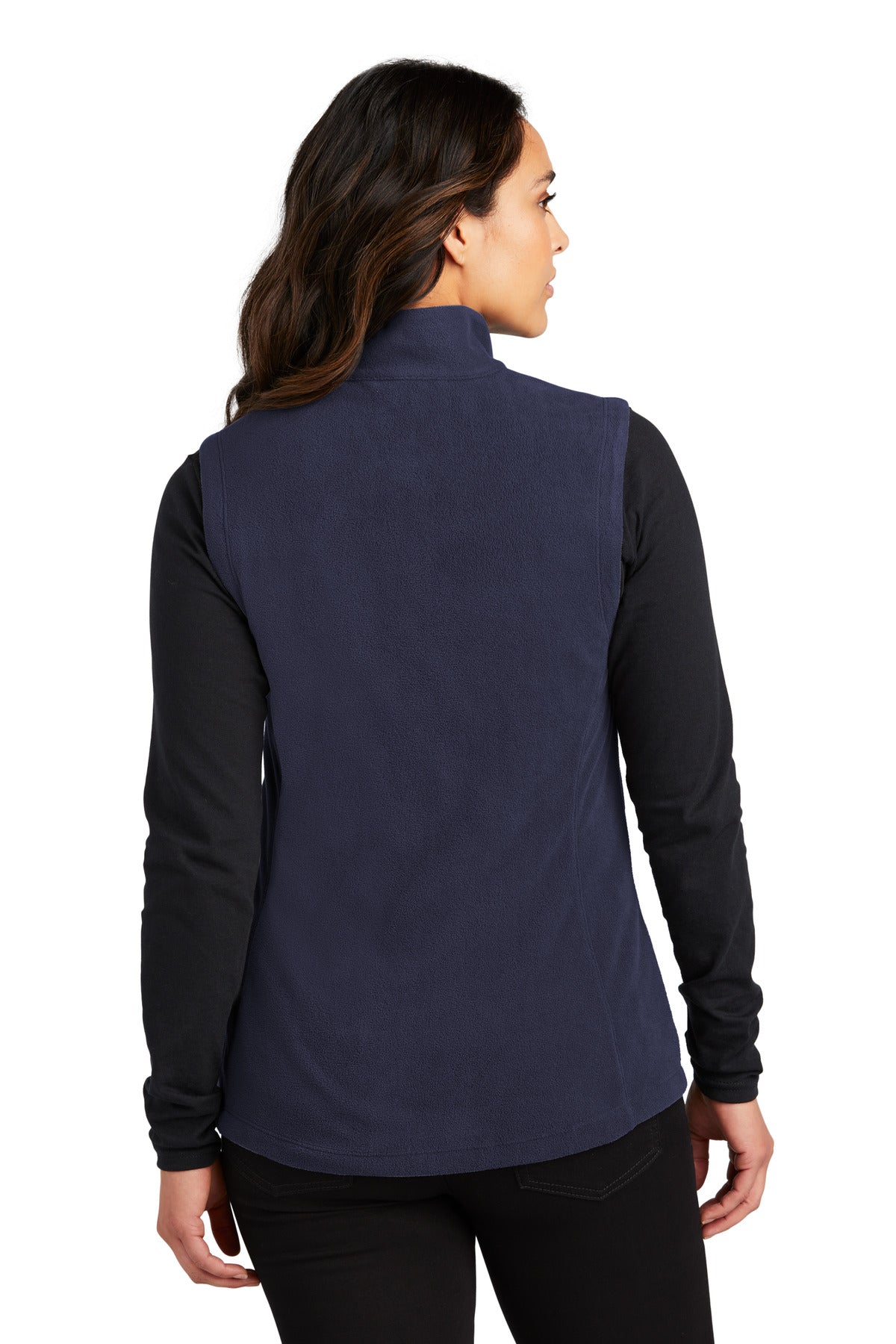 Custom Embroidered Port Authority Women's Accord Microfleece Vest L152,Navy