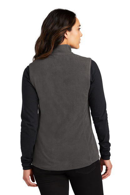 Custom Embroidered Port Authority Women's Accord Microfleece Vest L152,Pewter