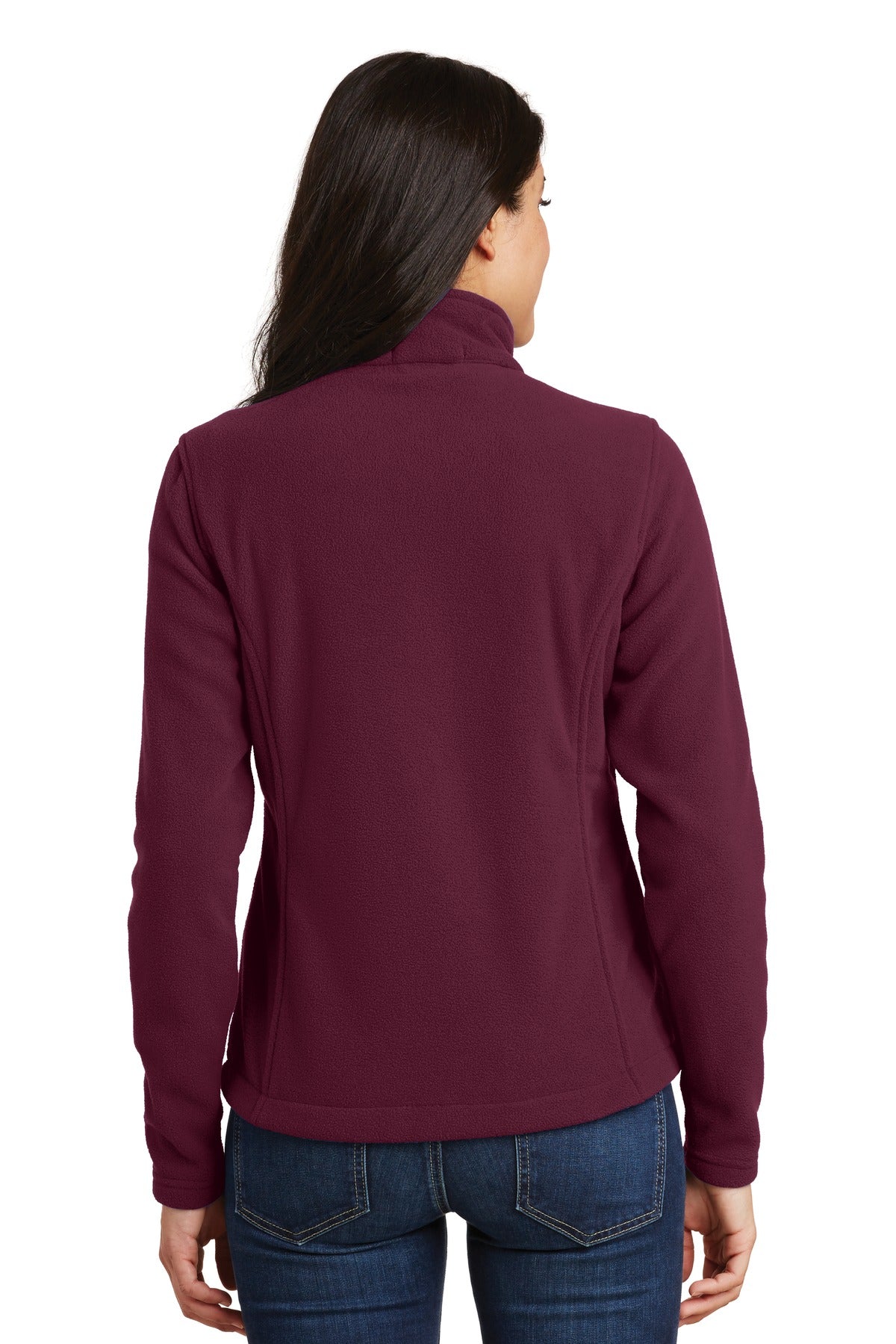 Custom Embroidered Port Authority Women's Value Fleece Jacket. L217,Maroon