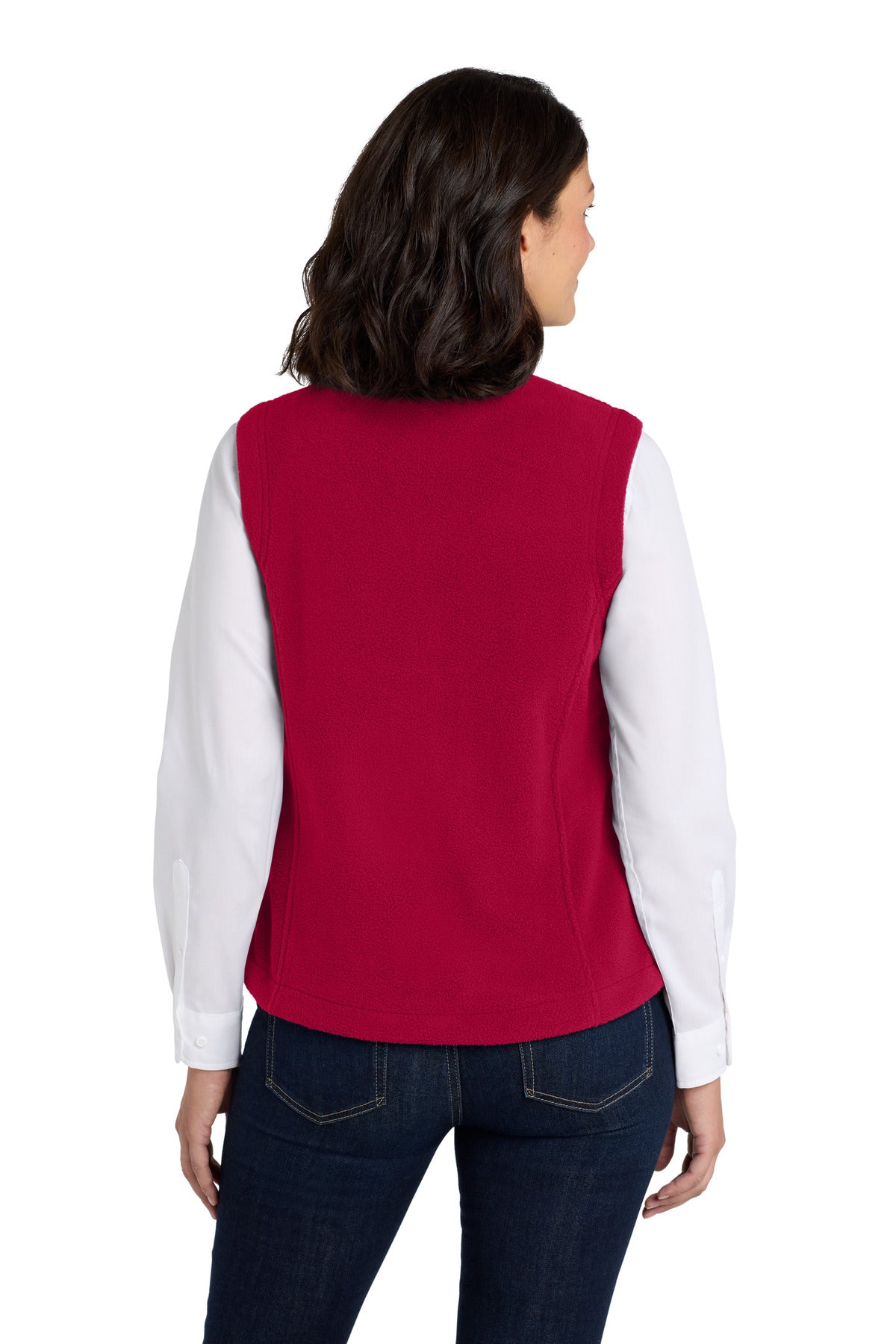 Custom Embroidered Port Authority Women's Value Fleece Vest. L219,True Red