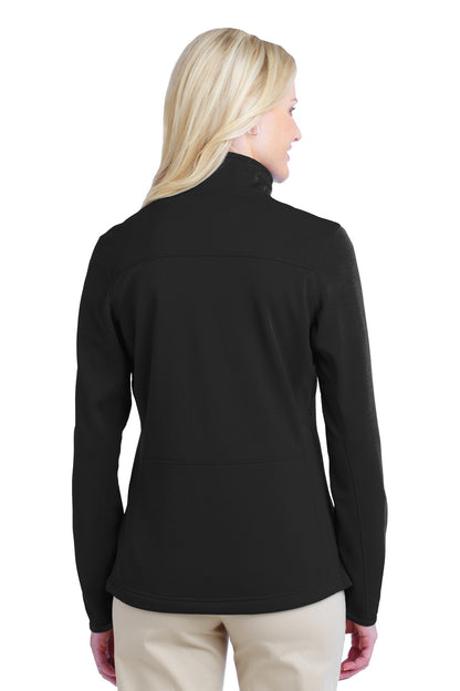 Custom Embroidered Port Authority Women's Pique Fleece Jacket. L222,Black