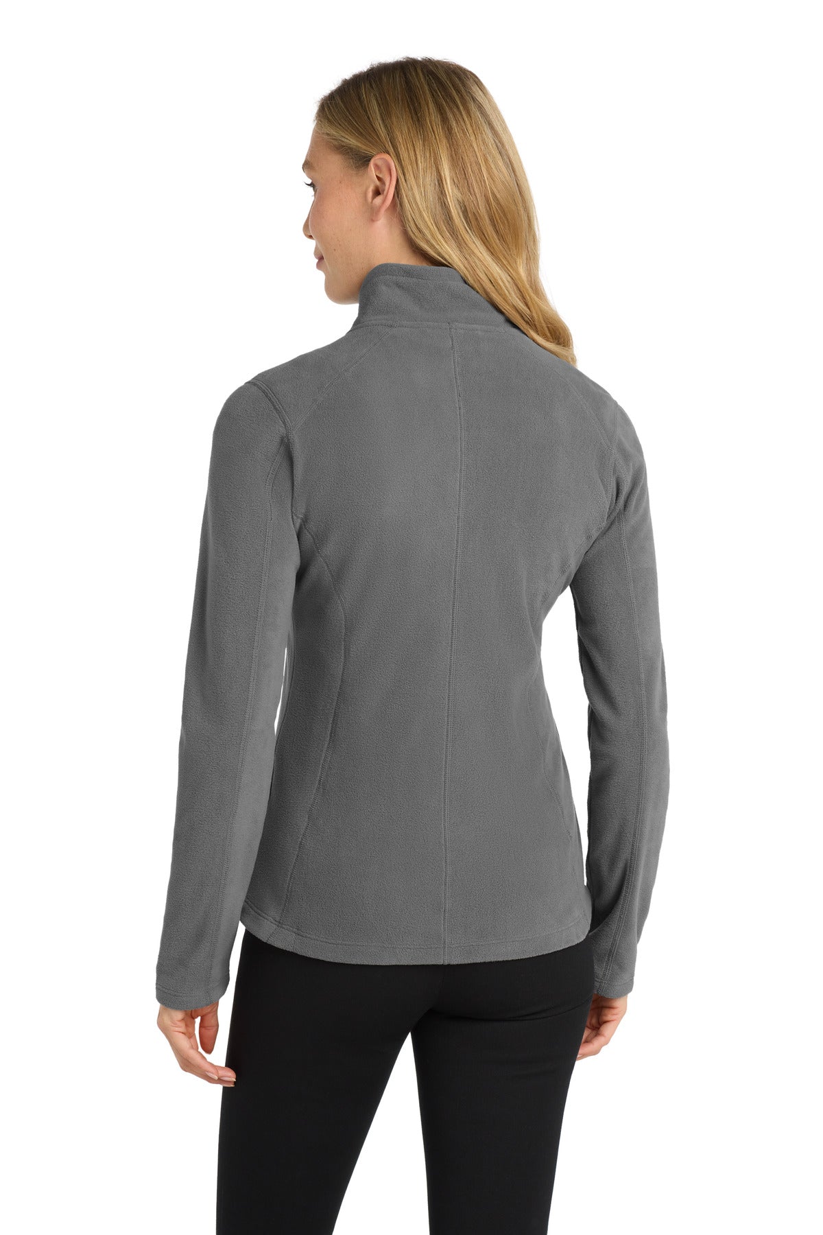 Custom Embroidered Port Authority Women's Microfleece Jacket. L223,Pearl Grey
