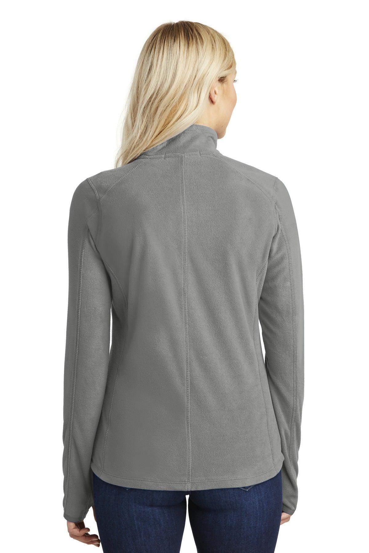 Custom Embroidered Port Authority Women's Microfleece 1/2-Zip Pullover. L224,Pearl Grey