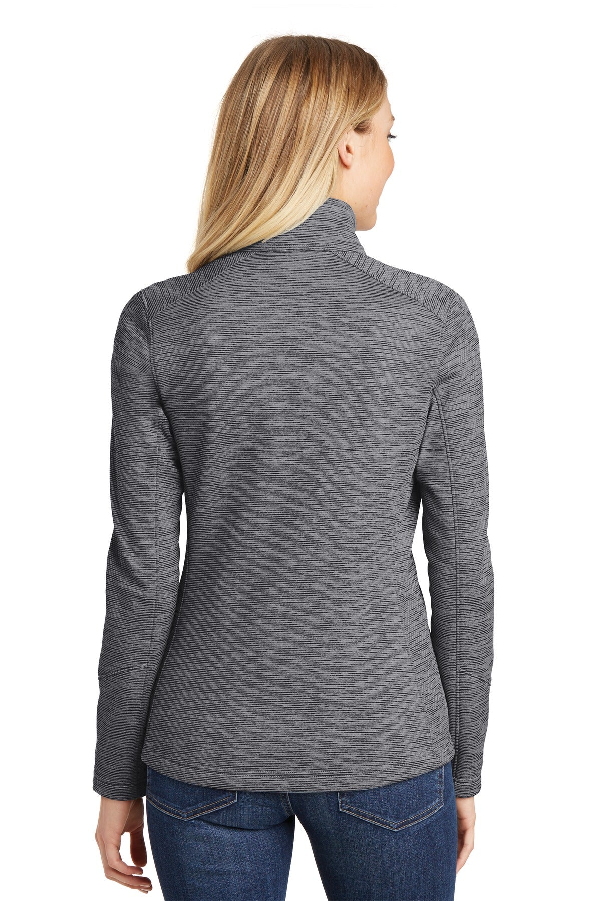 Custom Embroidered Port Authority Women's Digi Stripe Fleece Jacket. L231,Black