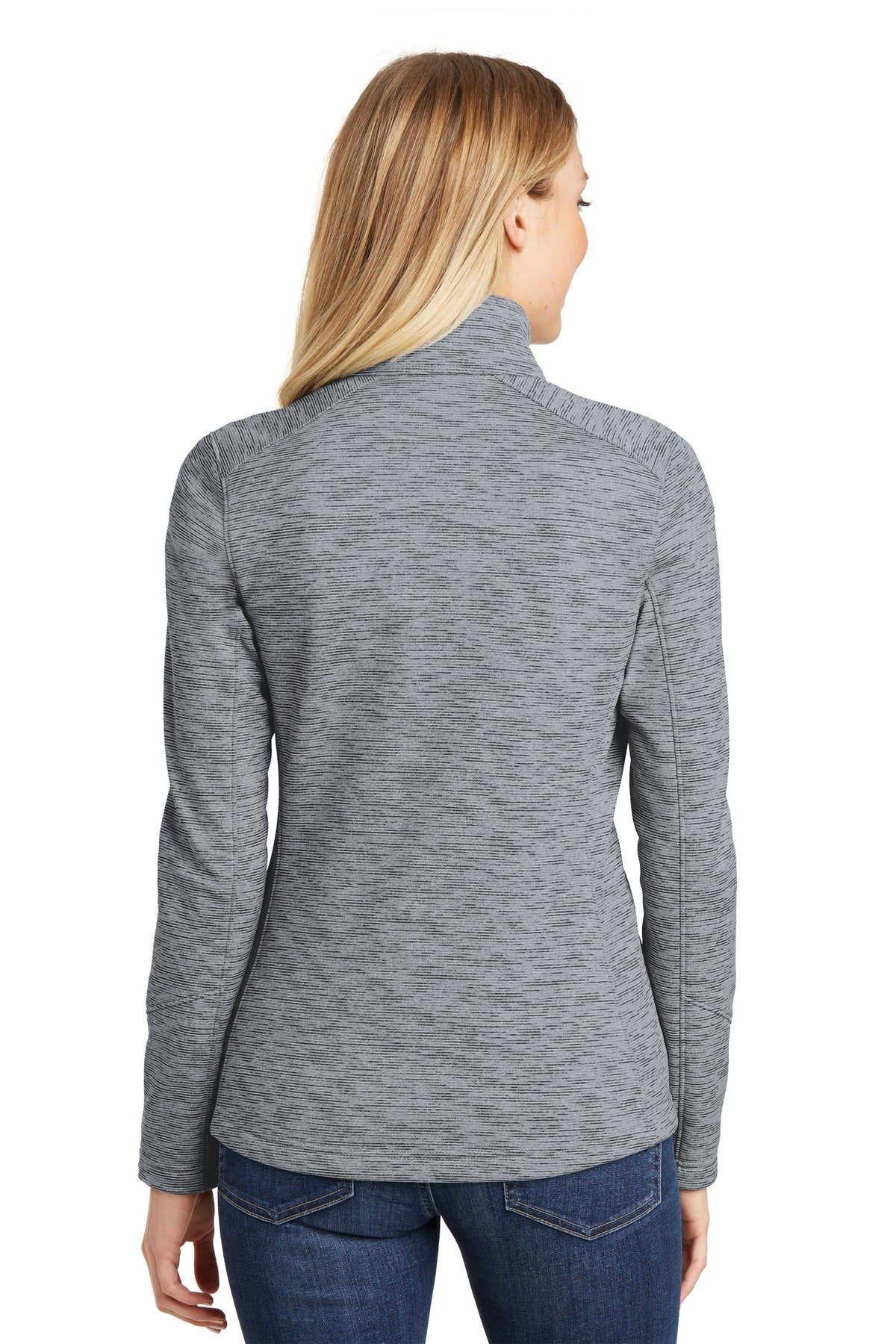 Custom Embroidered Port Authority Women's Digi Stripe Fleece Jacket. L231,Grey