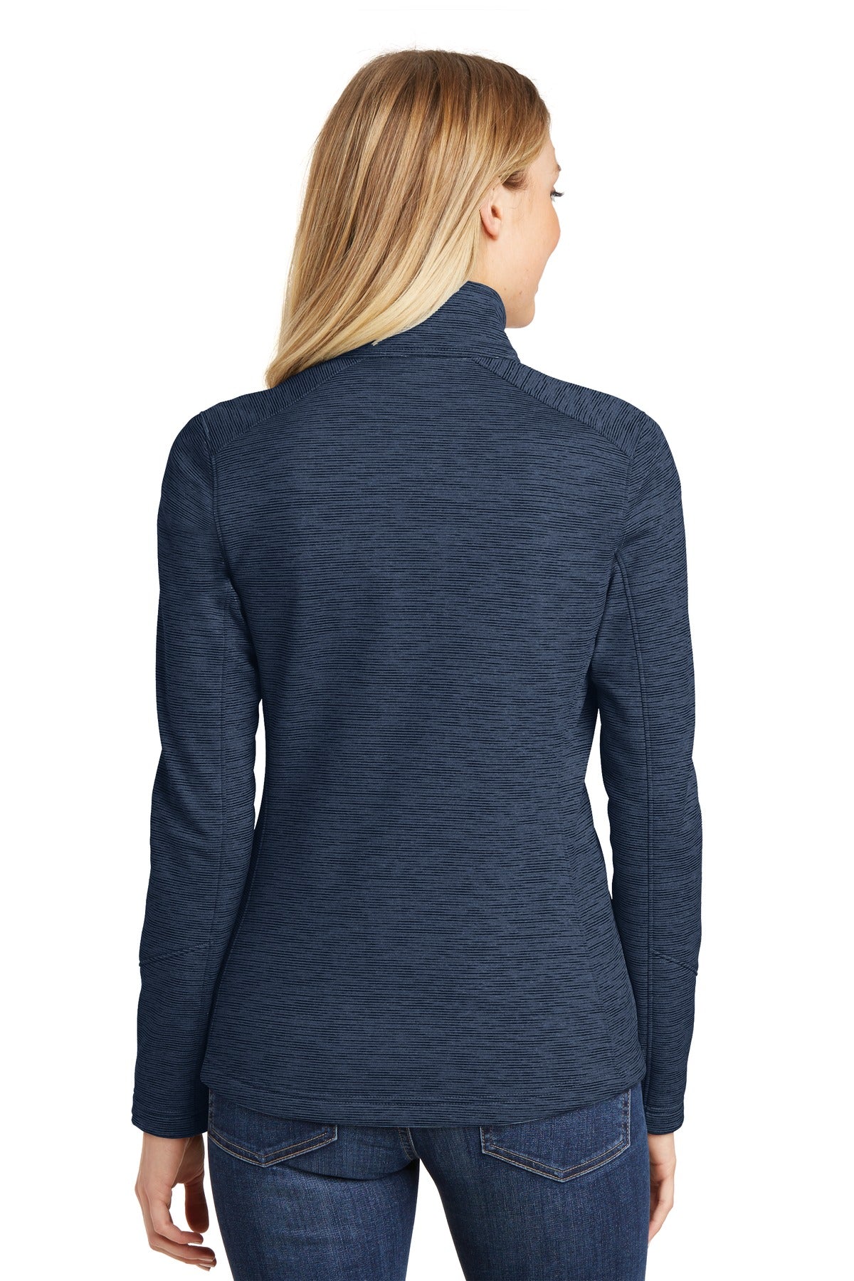 Custom Embroidered Port Authority Women's Digi Stripe Fleece Jacket. L231,Navy
