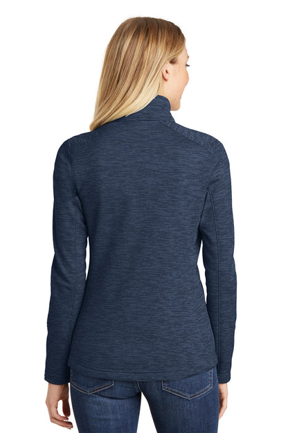 Custom Embroidered Port Authority Women's Digi Stripe Fleece Jacket. L231,Navy