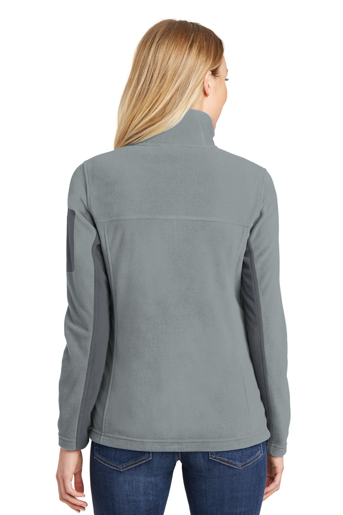 Custom Embroidered Port Authority Women's Summit Fleece Full-Zip Jacket. L233,Frost Grey/ Magnet