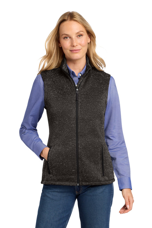 Custom Embroidered Port Authority Outerwear in Black Heather
