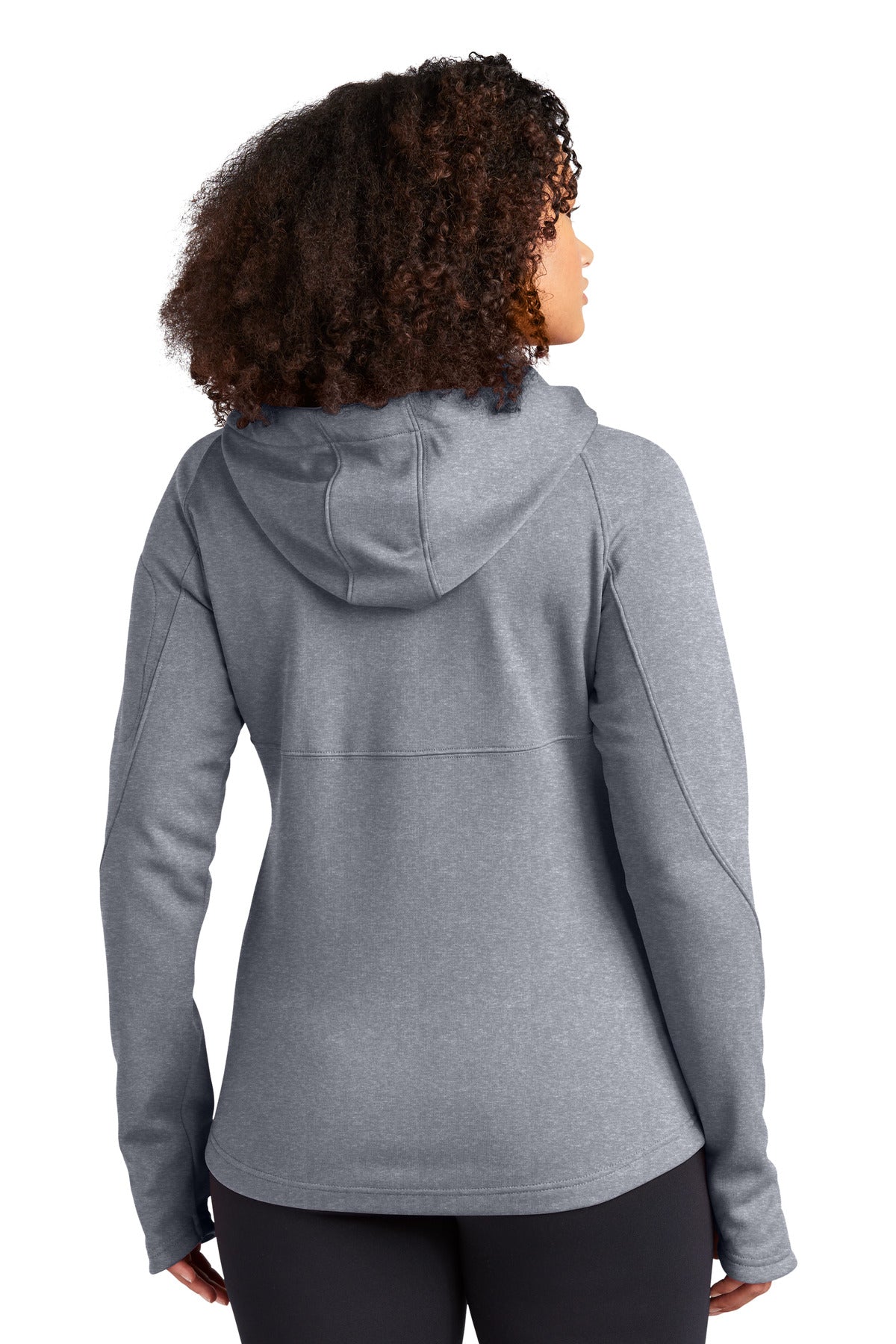Custom Embroidered Sport-Tek Women's Tech Fleece Full-Zip Hooded Jacket. L248,Grey Heather