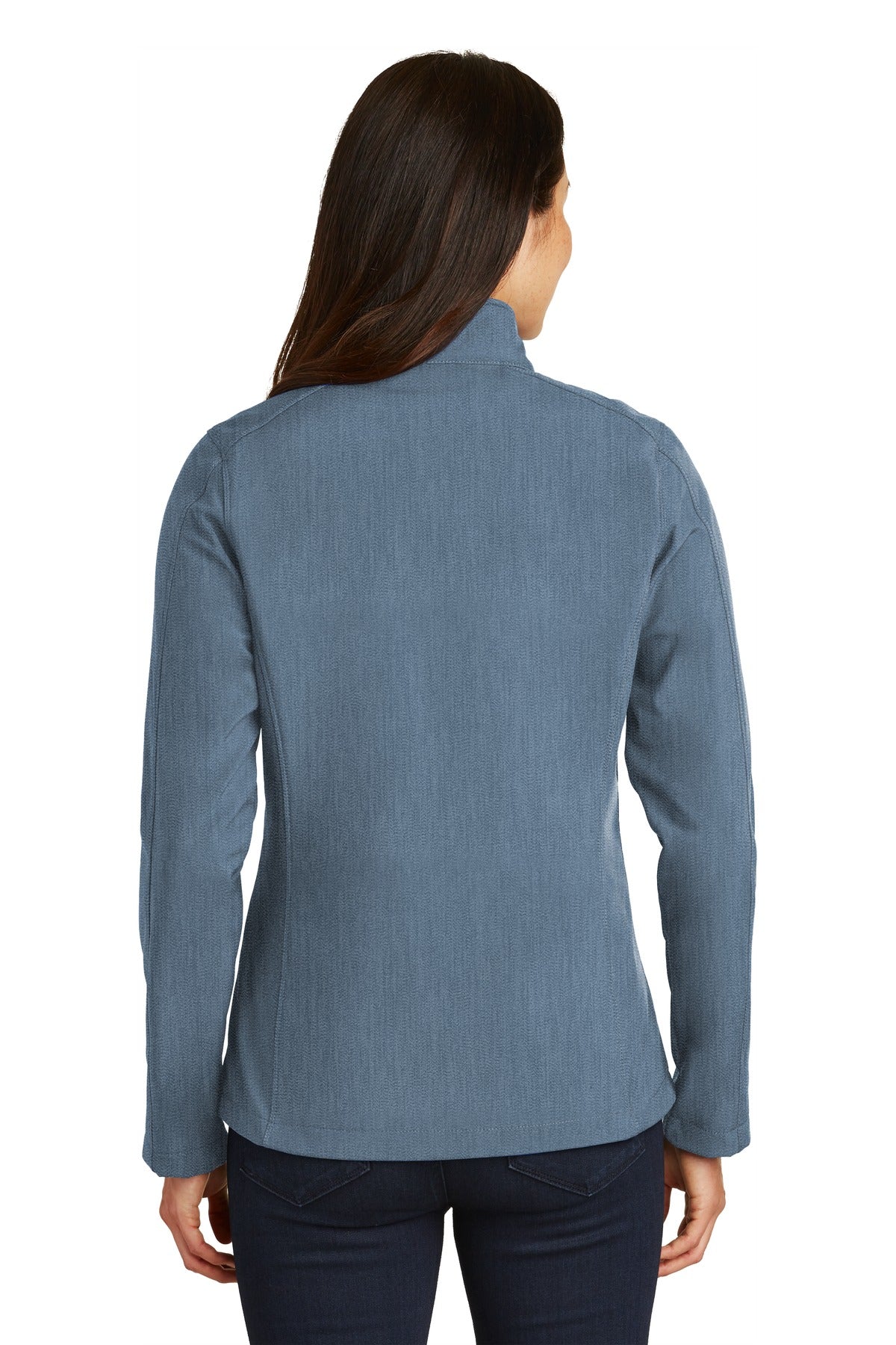 Custom Embroidered Port Authority Women's Core Soft Shell Jacket. L317,Navy Heather