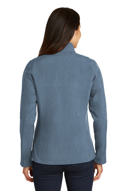 Custom Embroidered Port Authority Women's Core Soft Shell Jacket. L317,Navy Heather