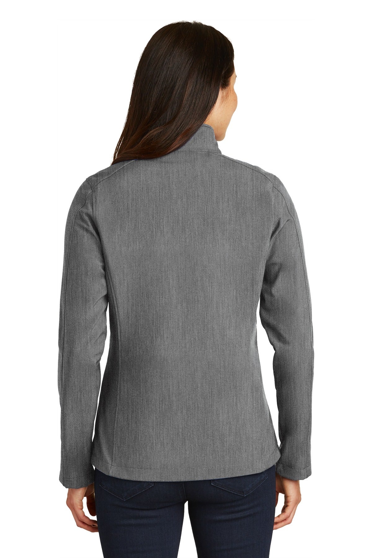 Custom Embroidered Port Authority Women's Core Soft Shell Jacket. L317,Pearl Grey Heather