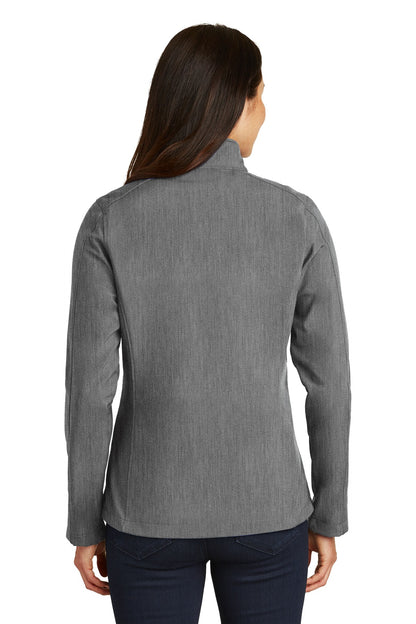 Custom Embroidered Port Authority Women's Core Soft Shell Jacket. L317,Pearl Grey Heather