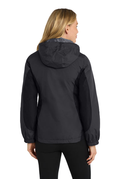 Custom Embroidered Port Authority Women's Colorblock 3-in-1 Jacket. L321,Black/ Black/ Magnet