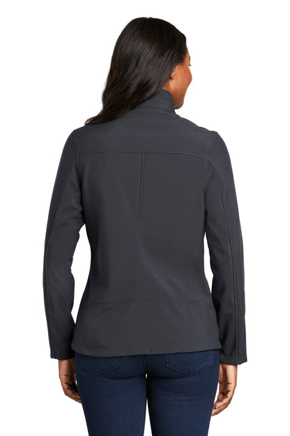 Custom Embroidered Port Authority Women's Welded Soft Shell Jacket. L324,Battleship Grey