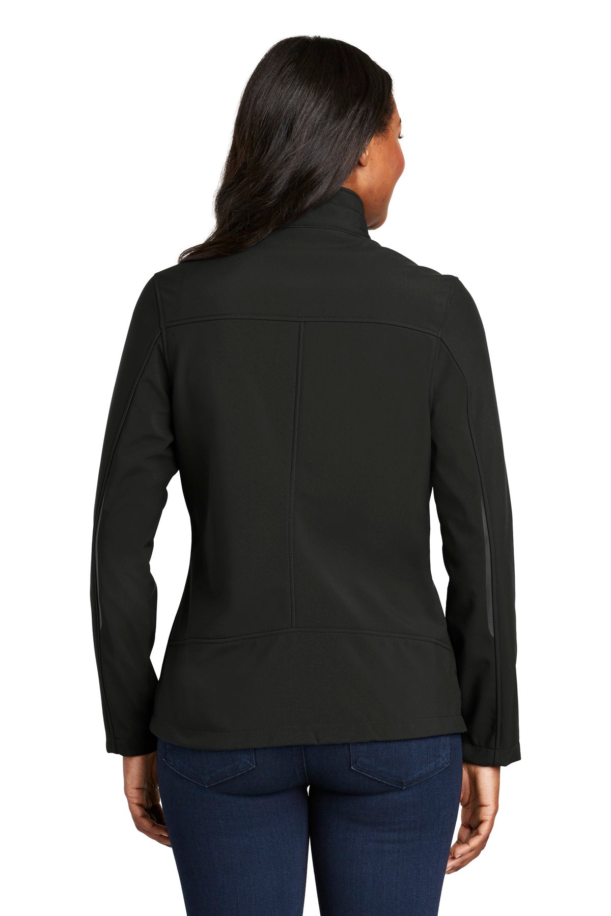 Custom Embroidered Port Authority Women's Welded Soft Shell Jacket. L324,Black