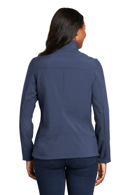 Custom Embroidered Port Authority Women's Welded Soft Shell Jacket. L324,Dress Blue Navy