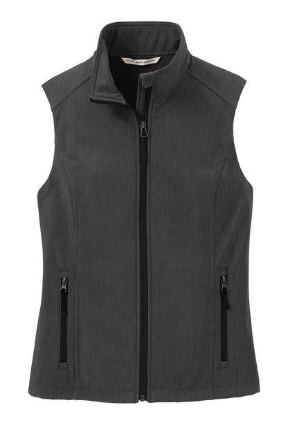 Custom Embroidered Port Authority Outerwear in Black Charcoal Heather