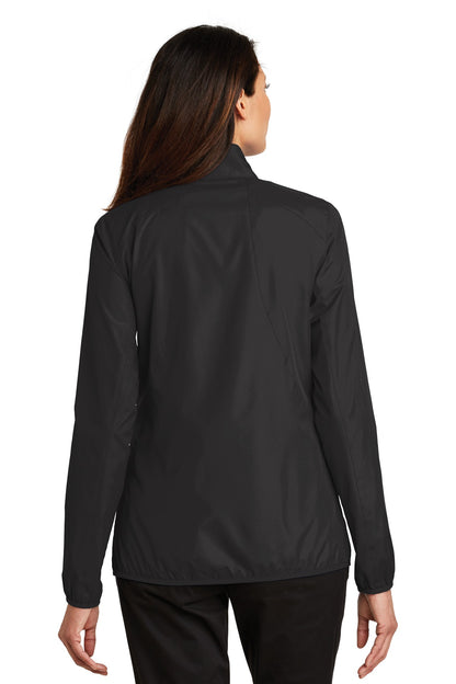 Custom Embroidered Port Authority Women's Zephyr Full-Zip Jacket. L344,Black