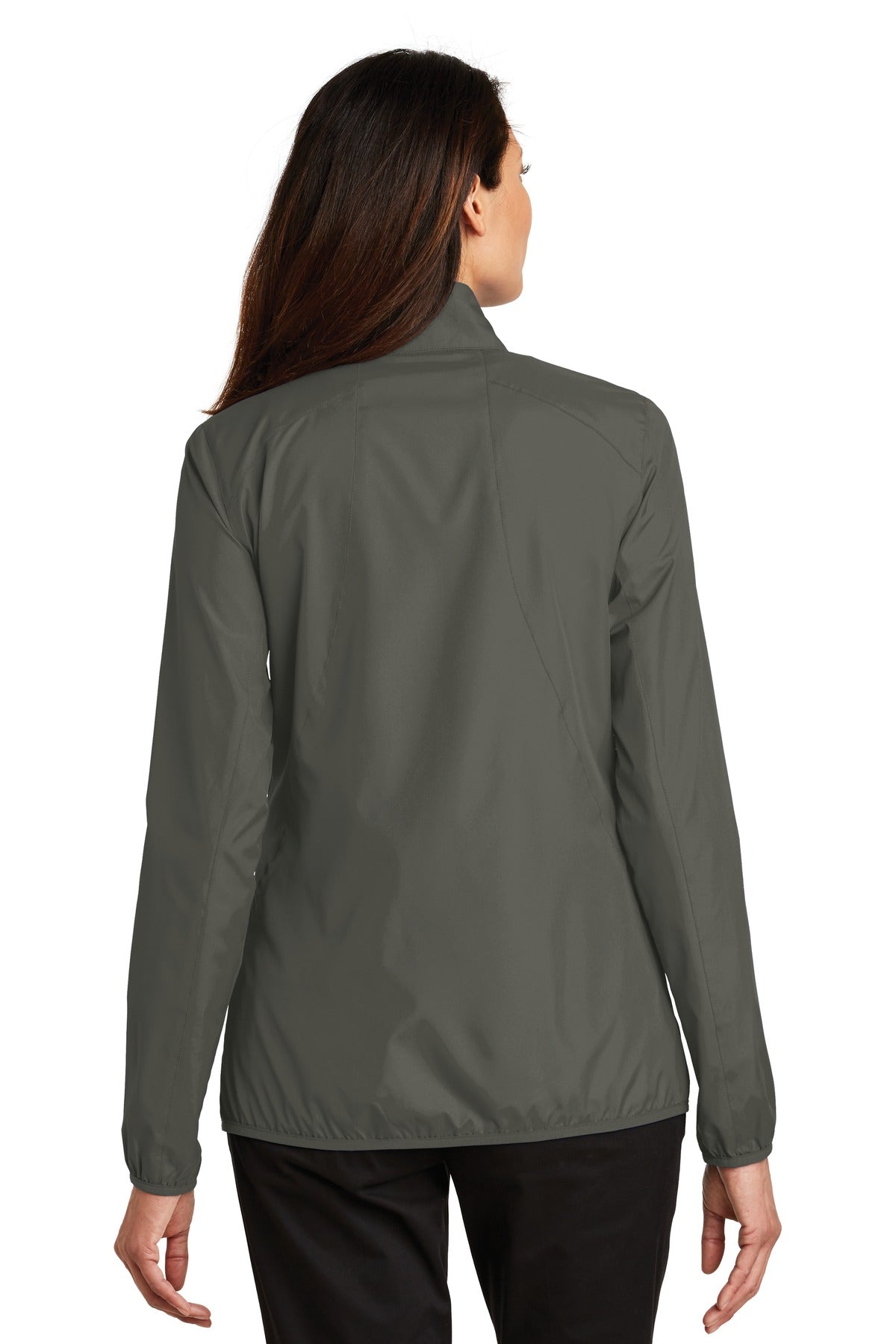 Custom Embroidered Port Authority Women's Zephyr Full-Zip Jacket. L344,Grey Steel