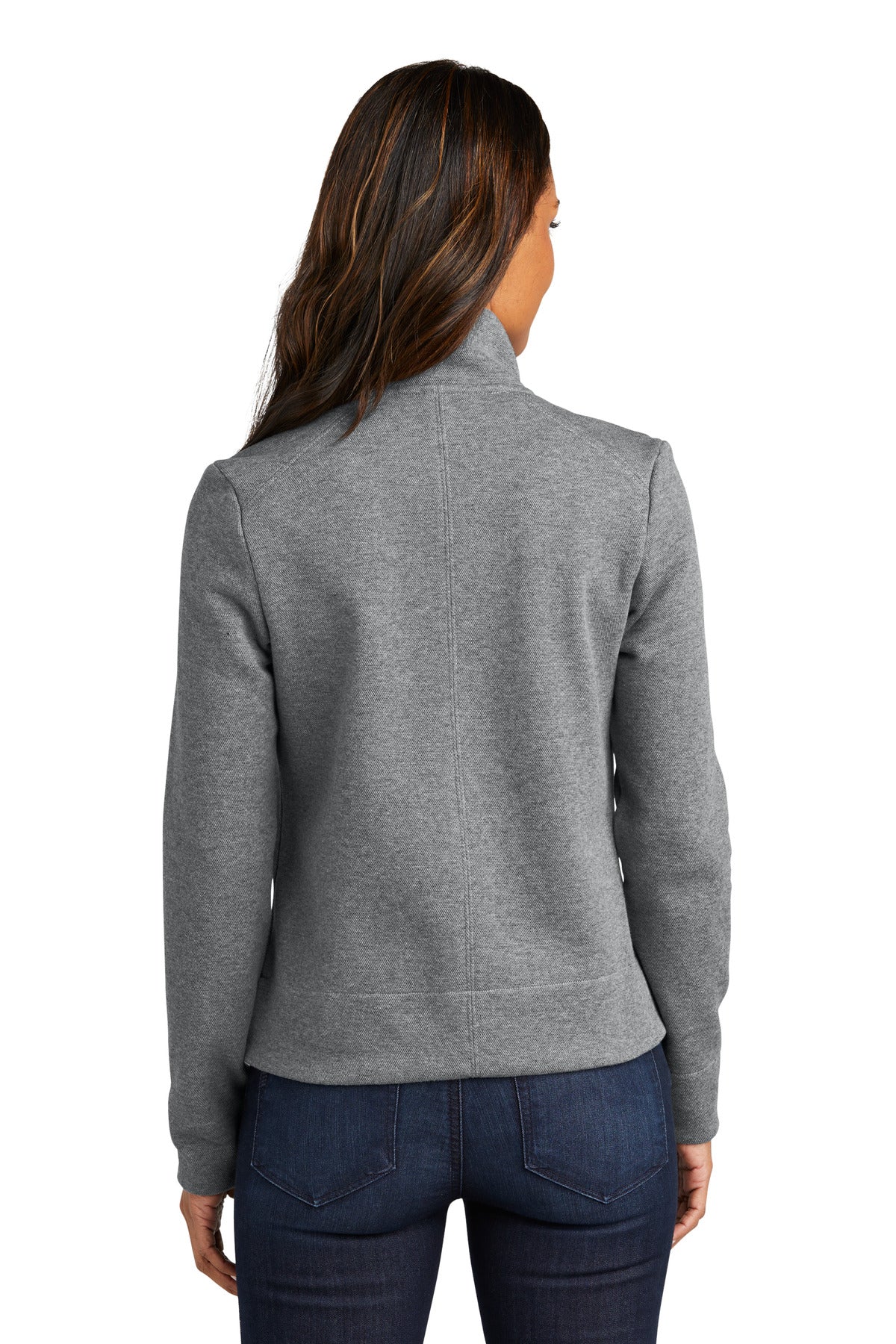 Custom Embroidered Port Authority Women's Network Fleece Jacket L422,Grey Heather