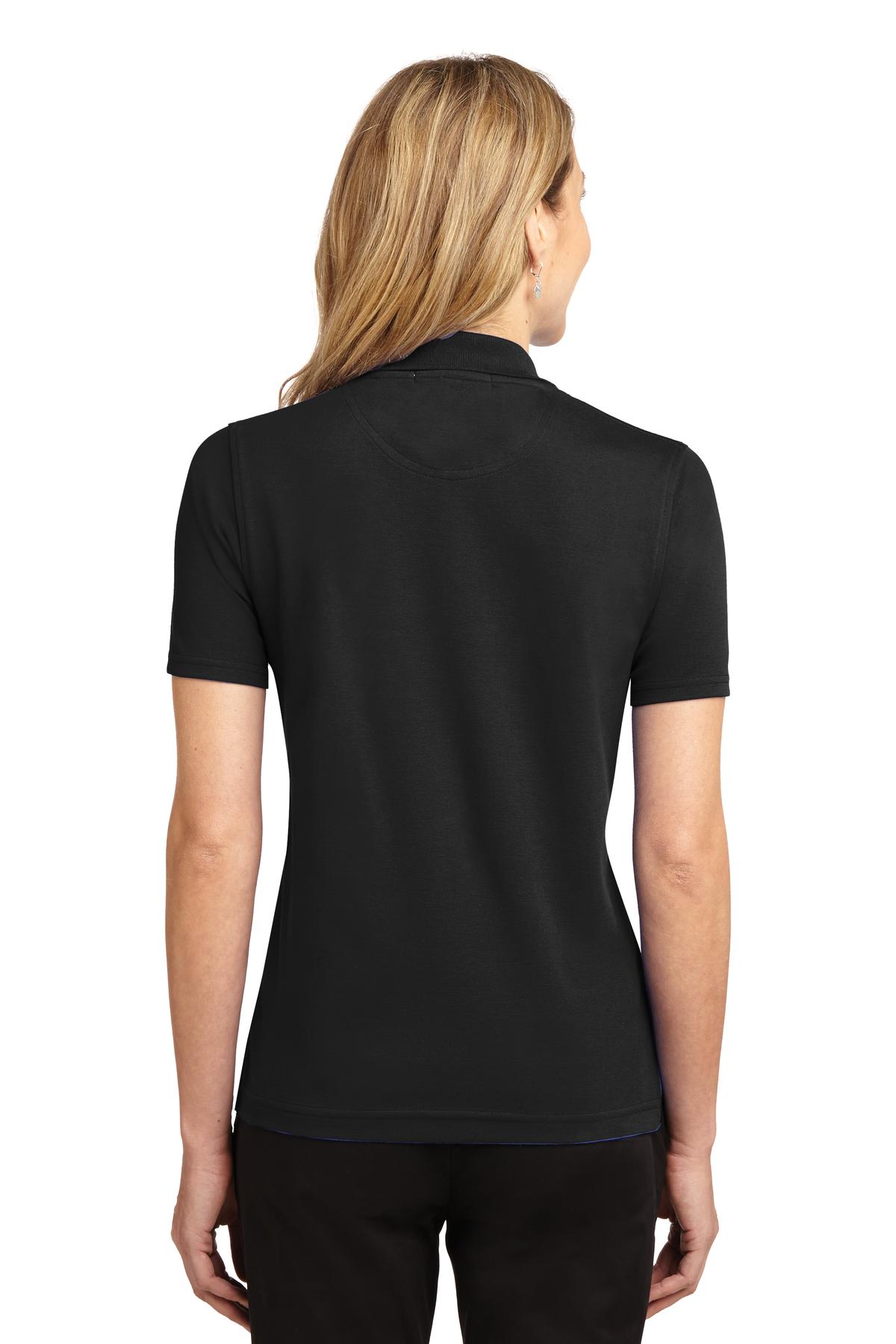 Custom Embroidered Port Authority Women's Rapid Dry Polo.  L455,Jet Black