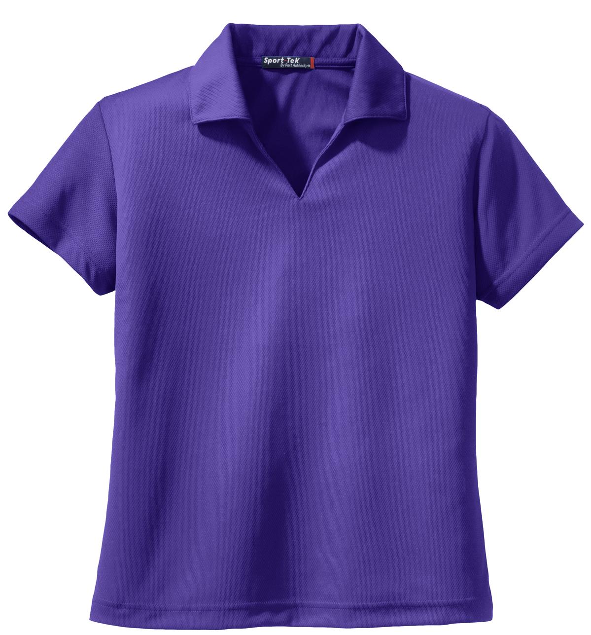 Sport-Tek Women's Dri-Mesh V-Neck Polo.  L469