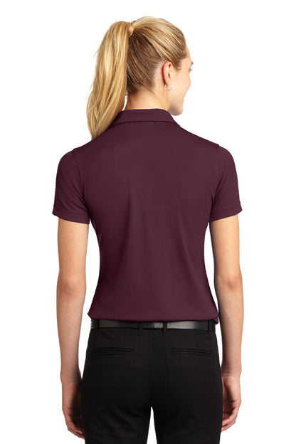 Custom Embroidered Sport-Tek Women's Dri-Mesh V-Neck Polo.  L469,Maroon