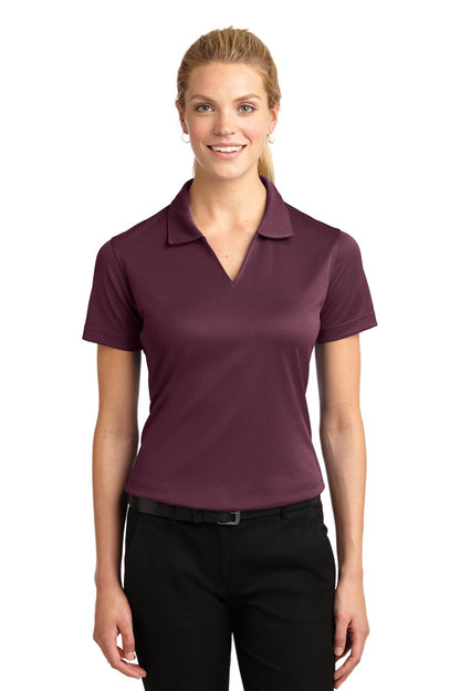 Sport-Tek Women's Dri-Mesh V-Neck Polo.  L469
