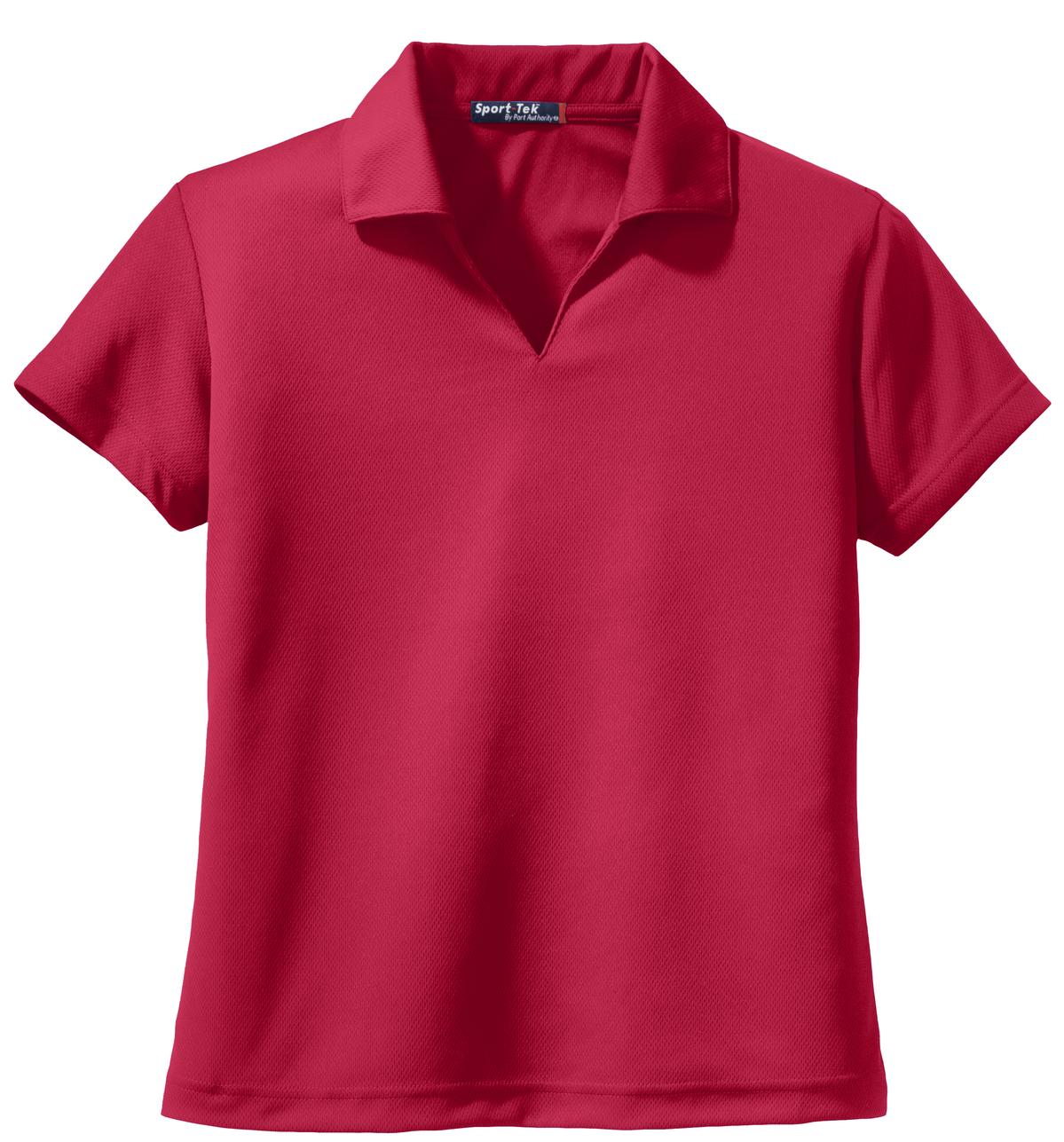 Sport-Tek Women's Dri-Mesh V-Neck Polo.  L469