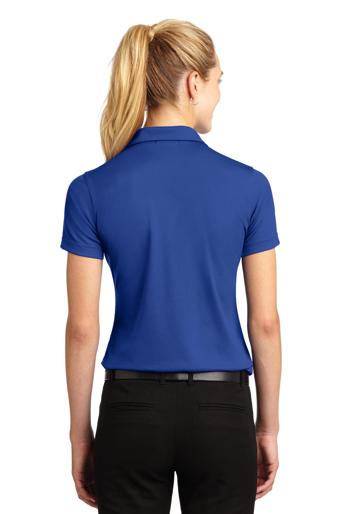 Custom Embroidered Sport-Tek Women's Dri-Mesh V-Neck Polo.  L469,Royal