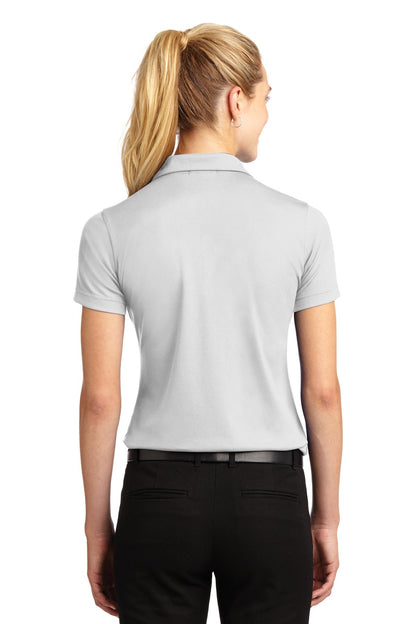 Custom Embroidered Sport-Tek Women's Dri-Mesh V-Neck Polo.  L469,White